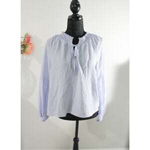 Social Standard by Sanctuary Light Blue Peasant Top XS New With Tags NWT